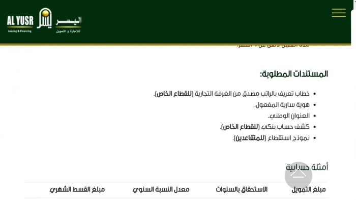 تحويل المديونية شركة اليسر