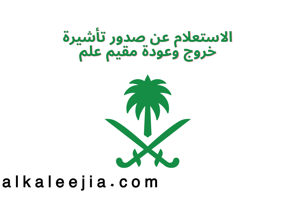 الاستعلام عن صدور تأشيرة خروج وعودة مقيم علم