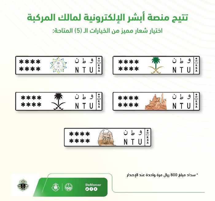  بدء طرح مزاد اللوحات المميزة الإلكتروني عبر منصة أبشر