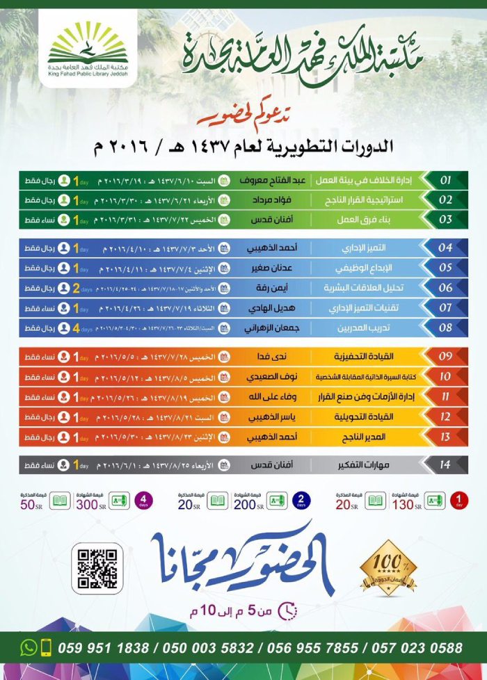 دورات مكتبة الملك فهد
